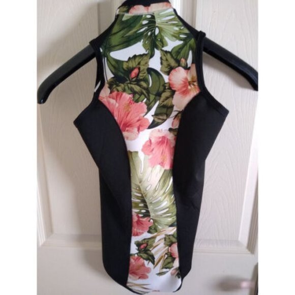 Rip Curl Black and Floral One Piece Swimsuit - Picture 3 of 5